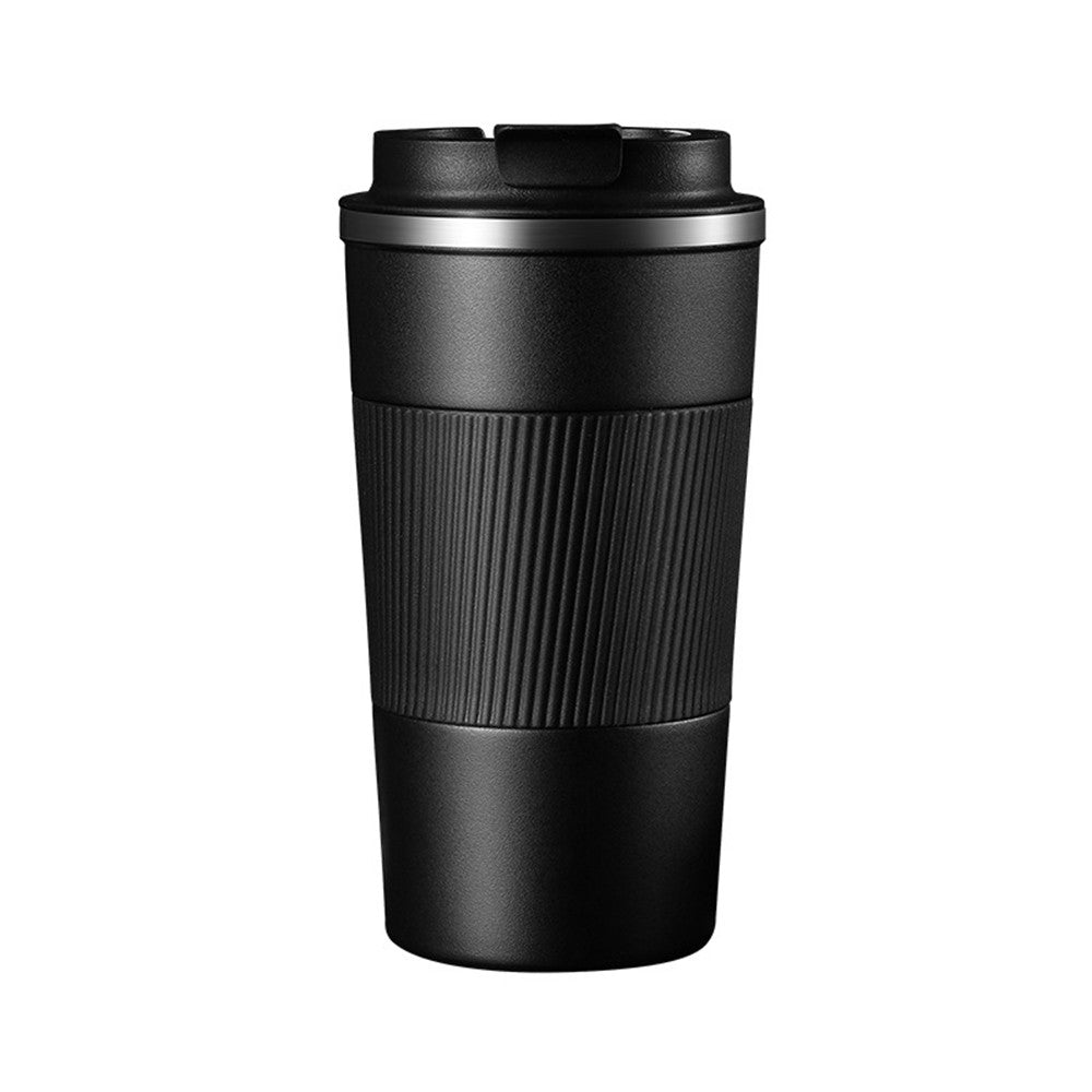 510ml Reusable Vacuum Stainless Steel Insulated Coffee Mug with Seal Lid Black
