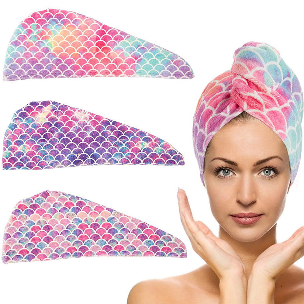 3Pcs Microfiber Hair Towel Hair Wrap