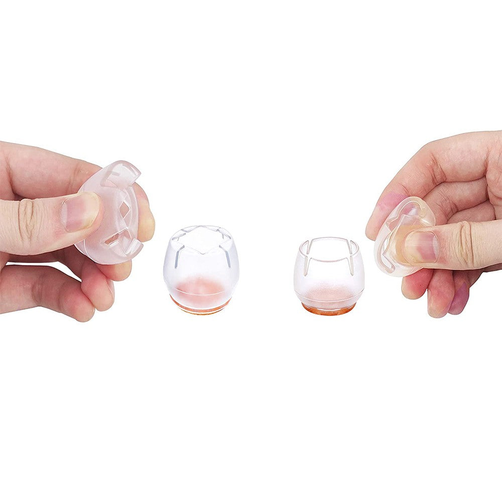 32Pcs Round Chair Leg Covers Furniture Sofa Leg Caps Floor Protector with Pad