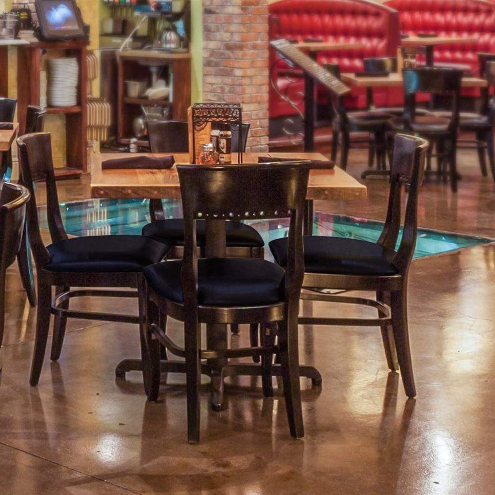 2Pcs Stretch Dining Chair Seat Cover Navy Blue