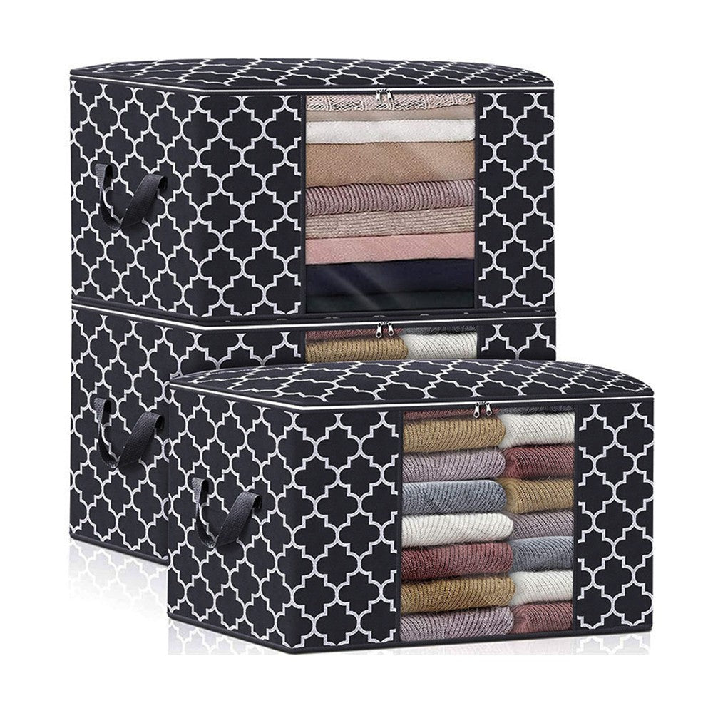 3Pcs 60x40x35cm Storage Bags Blanket Clothes Organizer Storage Containers