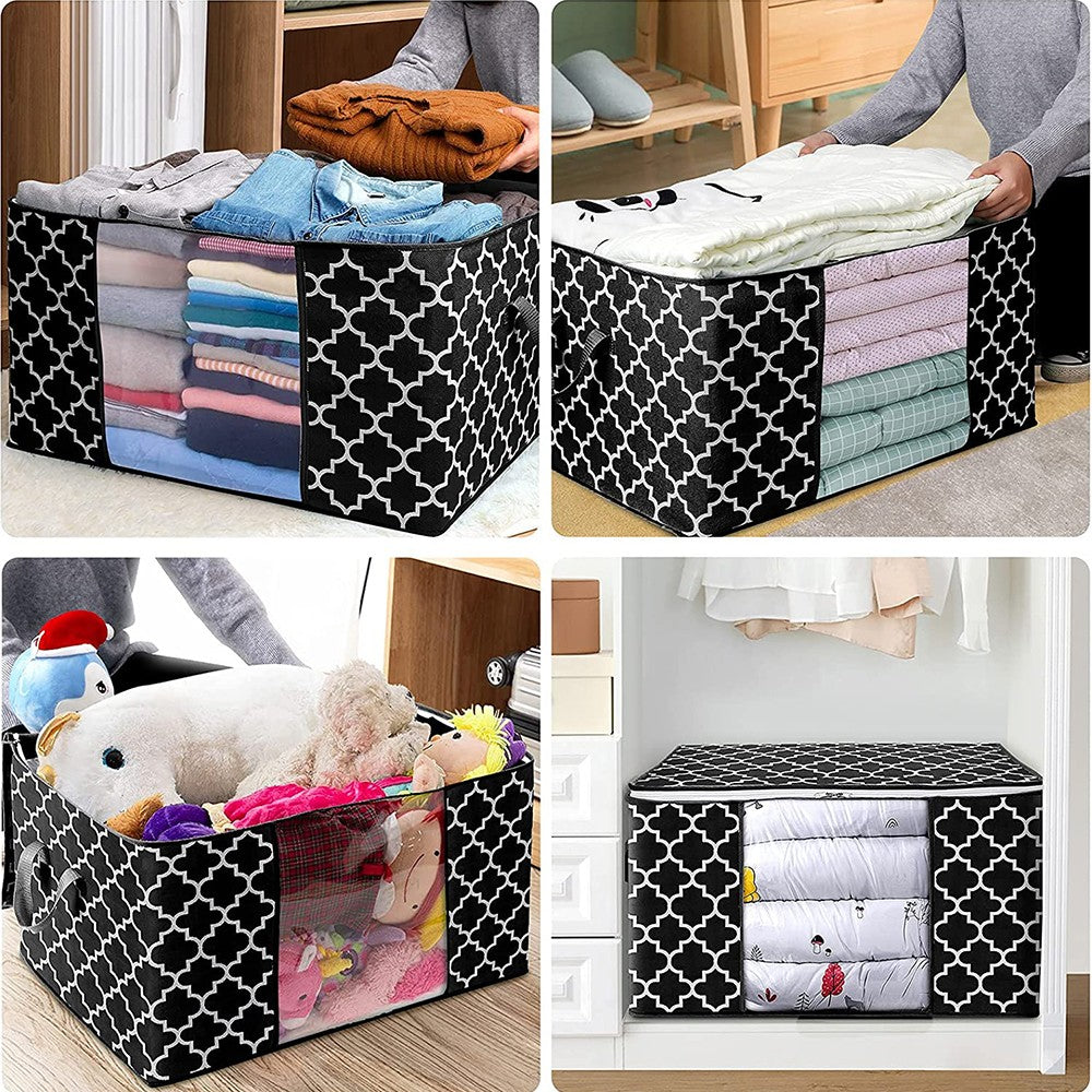 3Pcs 60x40x35cm Storage Bags Blanket Clothes Organizer Storage Containers