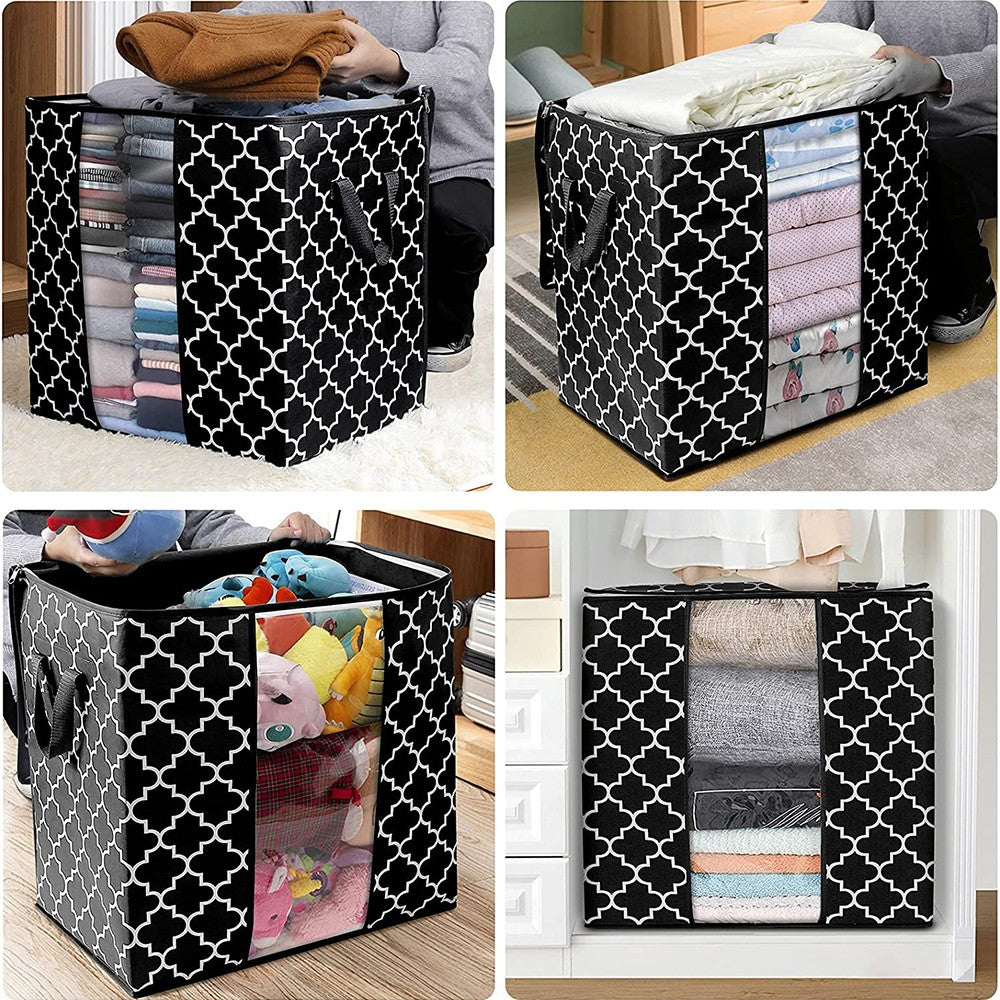 3Pcs 50x36x50cm Storage Bags Blanket Clothes Organizer Storage Containers