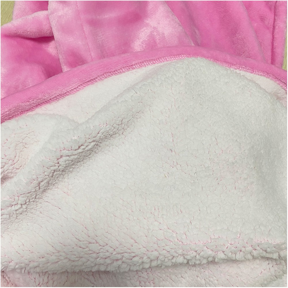 Pink Unisex Hoodie Blanket Hooded Oversized Wearable Throw Blanket