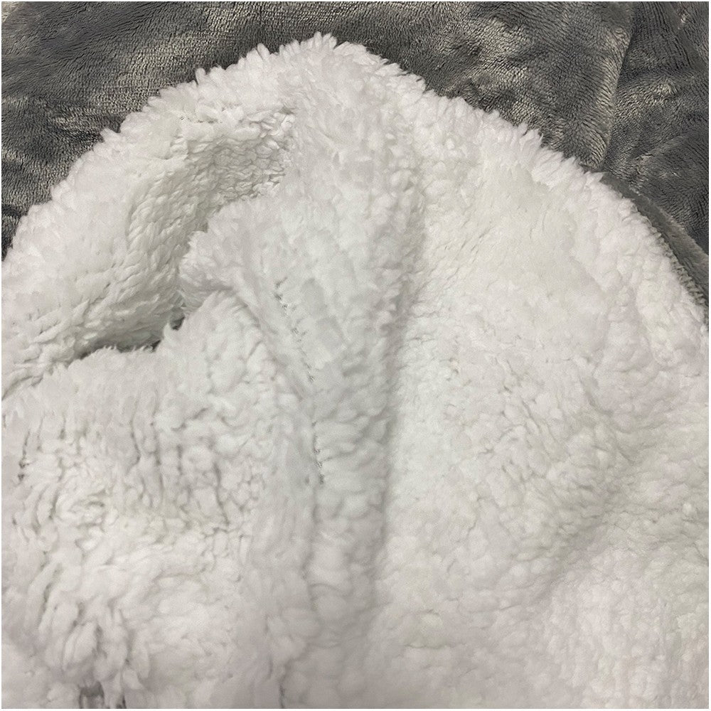 Light Grey Unisex Hoodie Blanket Hooded Oversized Wearable Throw Blanket