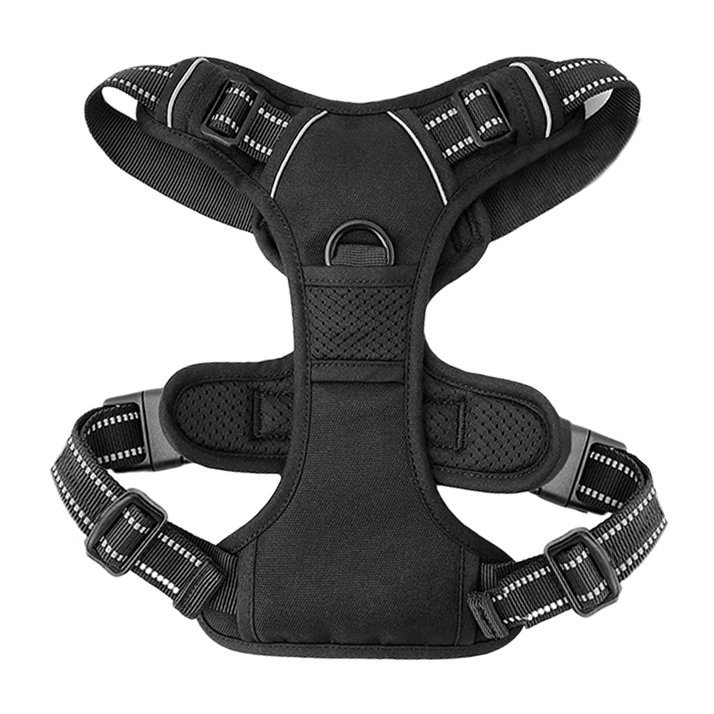 No Pull Pet Dog Harness Reflective Vest Black L