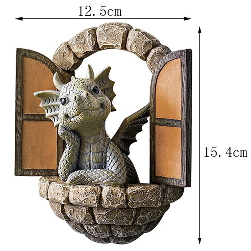 Courtyard Dragon Gate Resin Statue Sculpture Style 1