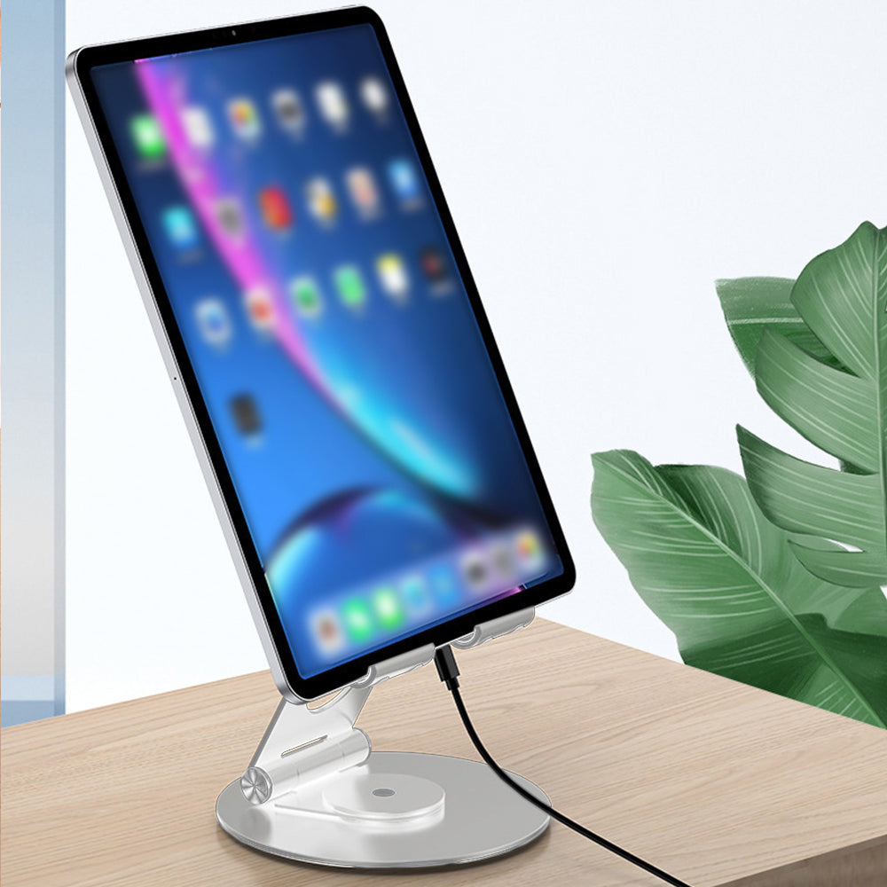Foldable Phone and Tablet Stand Silver