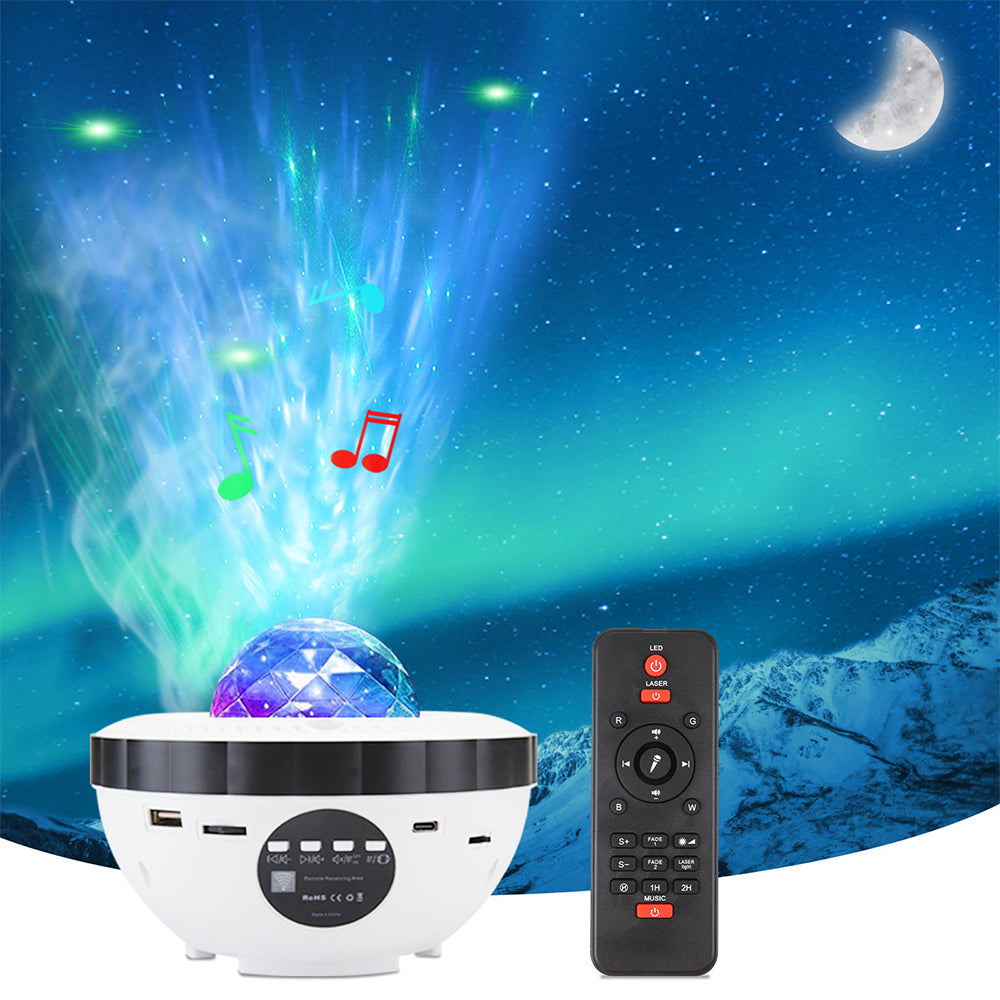 LED Air Humidifier Starry Projector Light with Remote White