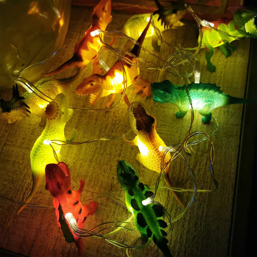 1X Battery Operated LED Dinosaur String Lights