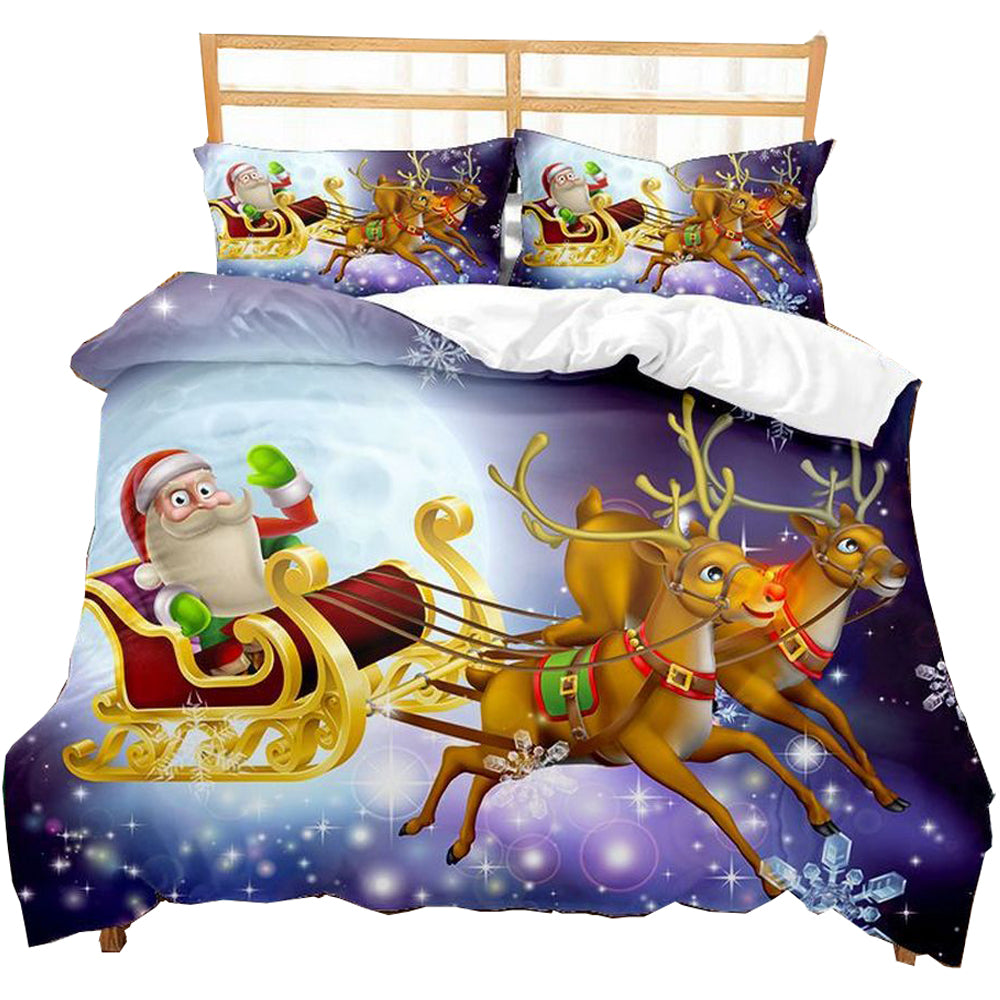 Christmas King Size Quilt Cover Bedding Set Style 1