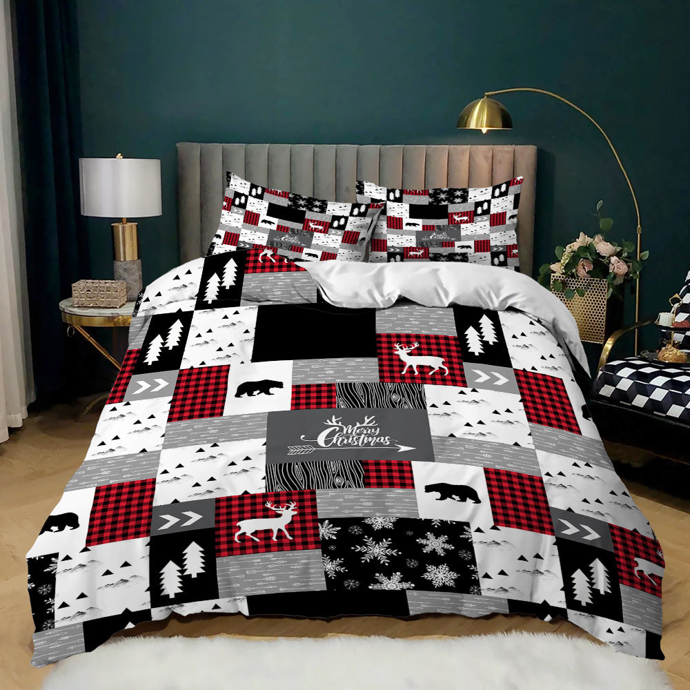 Christmas Queen Size Quilt Cover Bedding Set Style 2