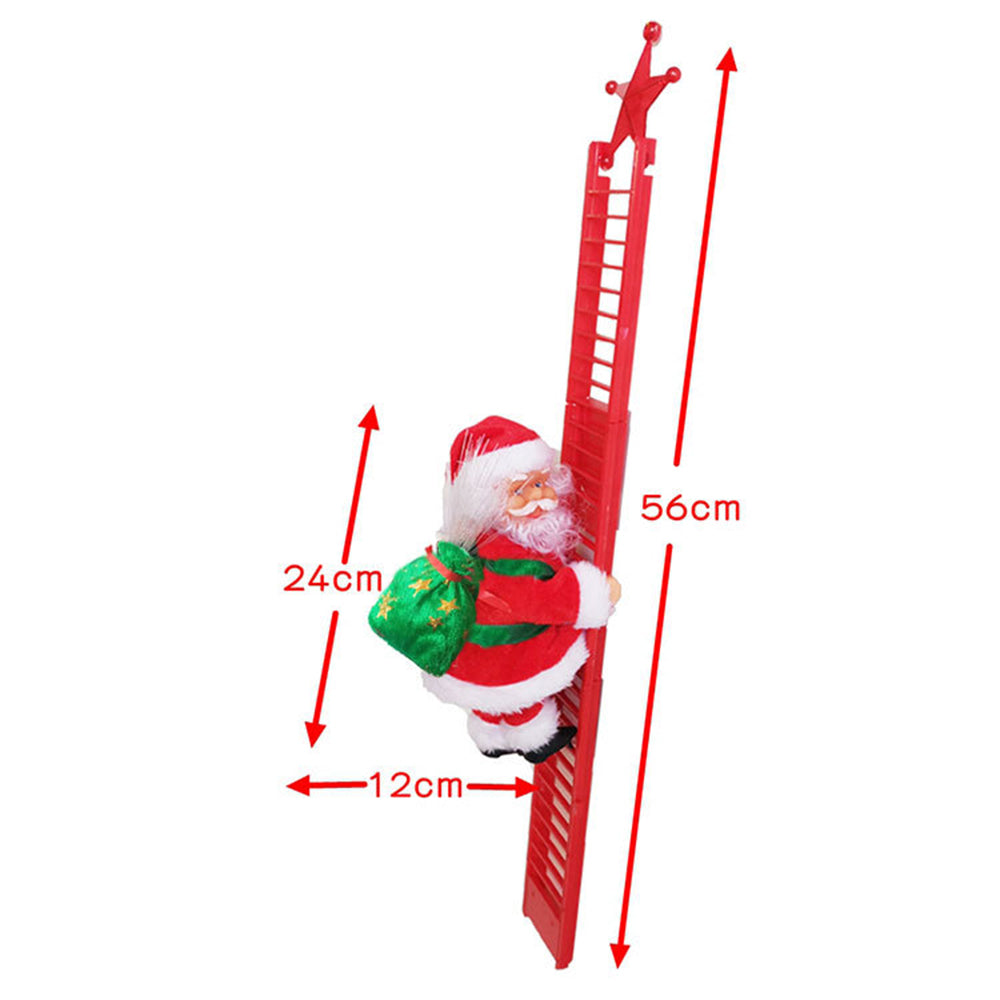 Christmas Electric Climbing Santa Claus Climbing Ladder Decor Style 1