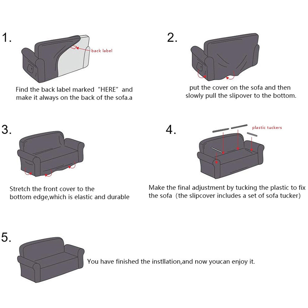 Sofa Cover Stretch Sofa Cover for 2 Seats Coffee