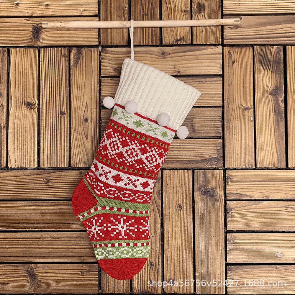 Christmas Stocking Bag Candy Bag Christmas Tree Decor White