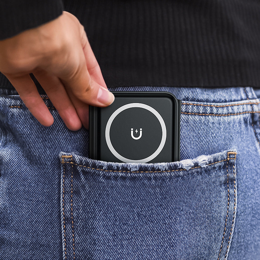 Foldable Magnetic Qi Wireless Charger for iPhone iWatch Airpods Black