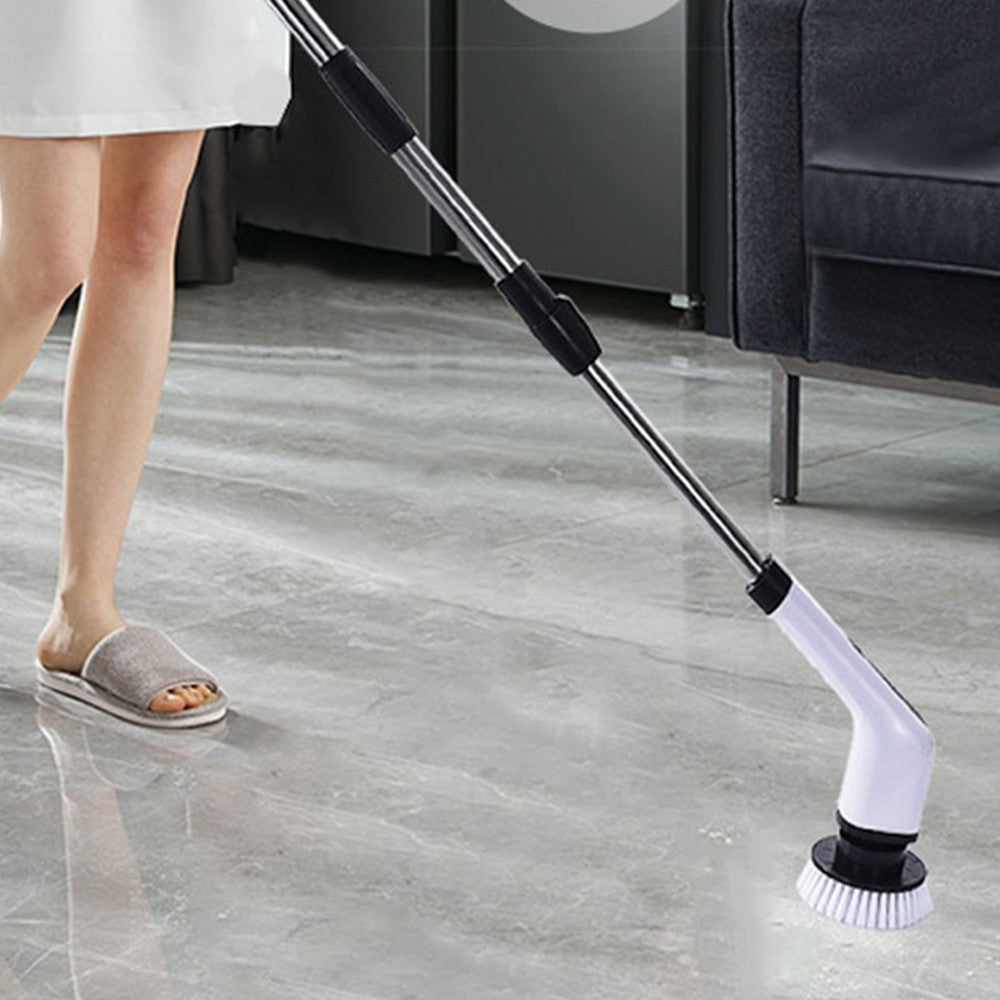 Retractable Electric Cleaning Brush Set USB Rechargeable Spin Scrubber