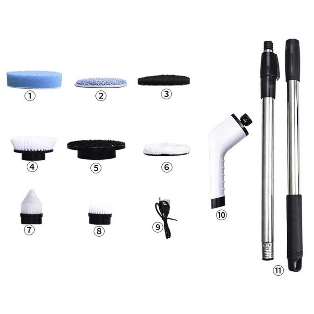 Retractable Electric Cleaning Brush Set USB Rechargeable Spin Scrubber