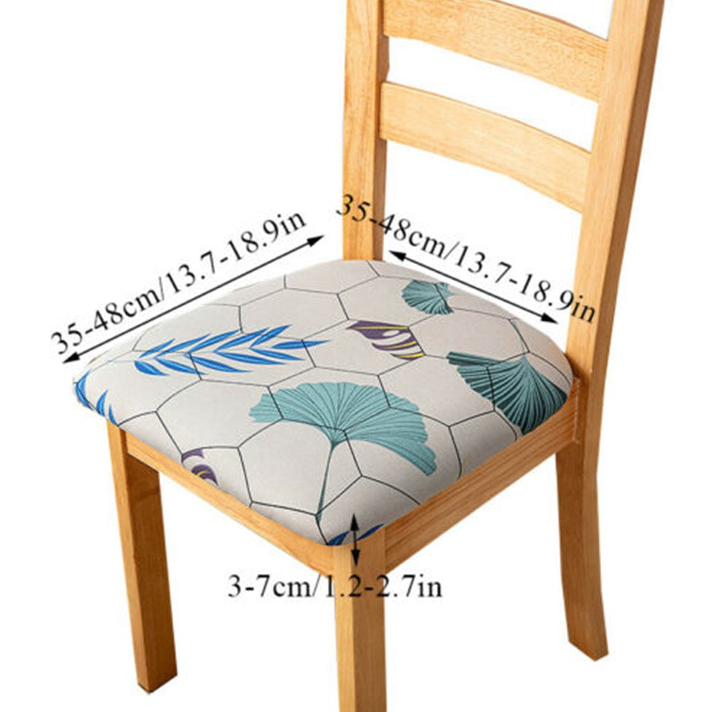 2Pcs Stretch Dining Chair Seat Cover Washable Seat Cushion Protector Slipcover Style 8