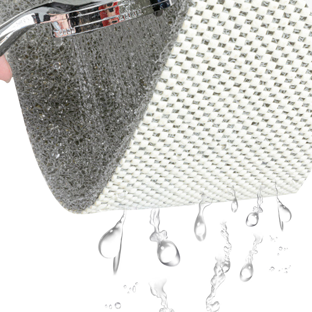 40x60cm Anti Slip Shower Mat PVC Loofah Bathtub Mat Grey