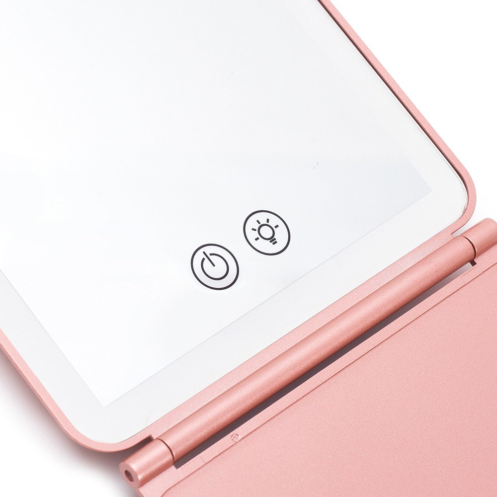 USB Touch Screen Makeup Mirror with 10X Magnifying Rose Gold