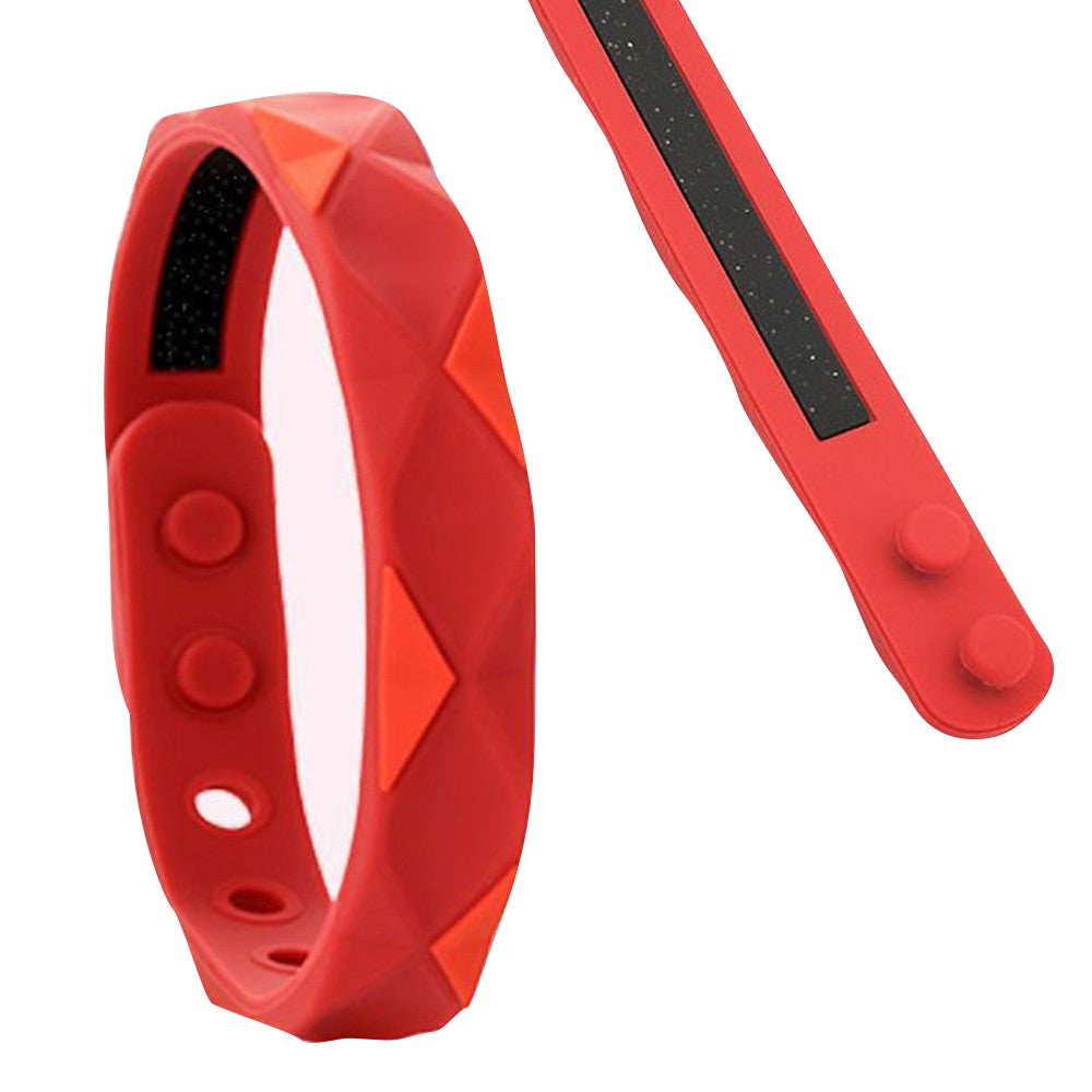 1Pc FDA Certificated Negative Ions Wristband Anti Static Sport Bracelet Red