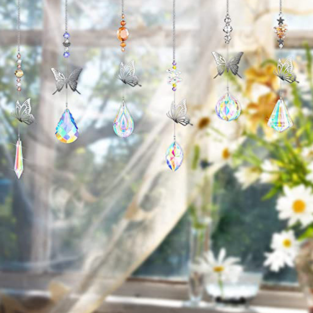 Set of 7Pcs Butterfly Suncatcher Hanging Sun Catcher Pendant