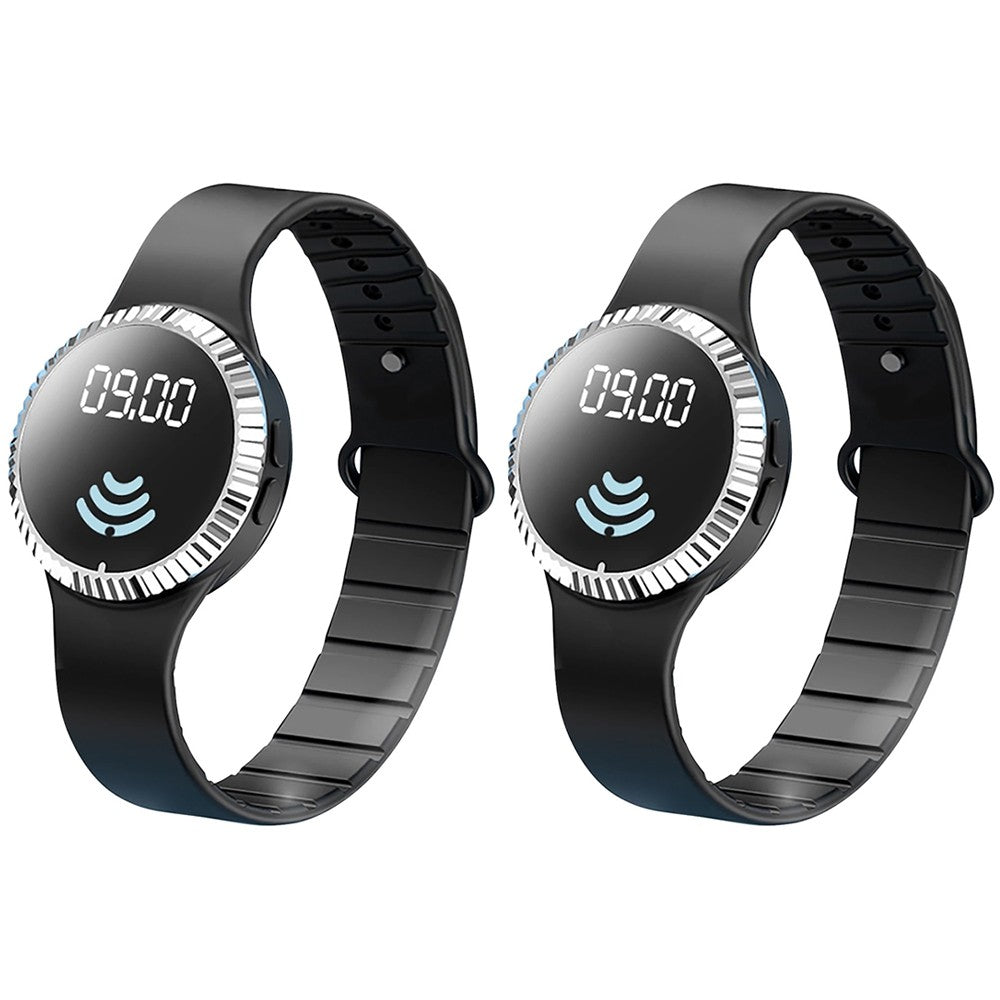 2Pcs USB Smart Ultrasonic Mosquito Repellent Bracelet Mosquito Killer Wristband