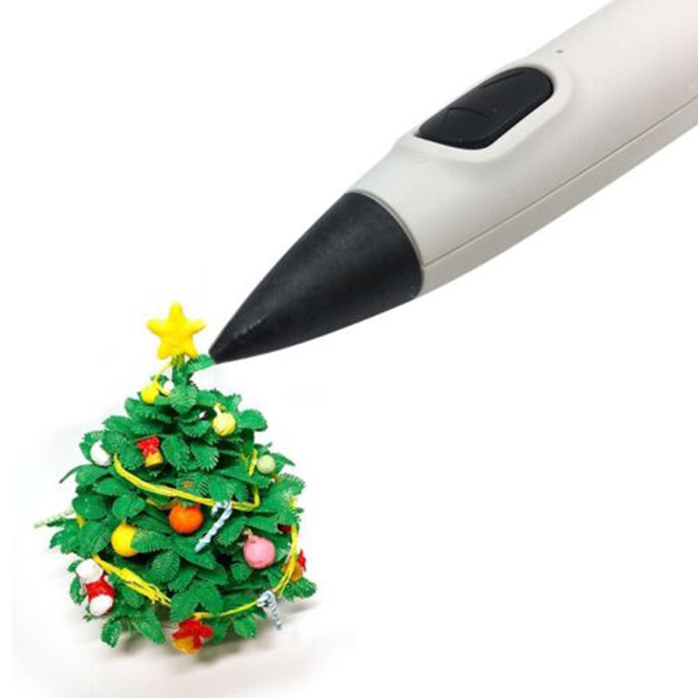 1 Set of 3D Printing Pen DIY Crafting Doodle Pen with 12 Rolls PCL Filaments