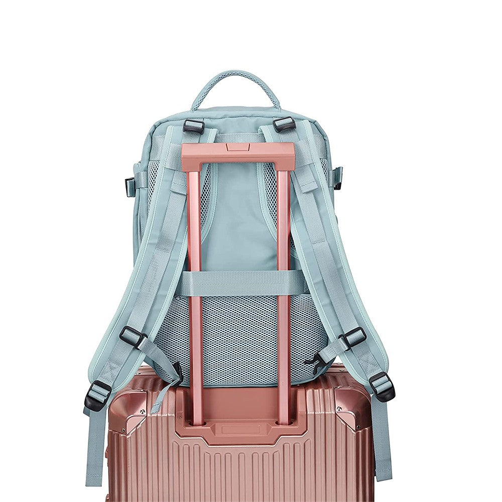 Large Capacity Travel Backpack Hiking Backpack Outdoor Gym Bag Mommy Bag Blue