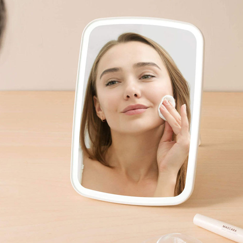 Portable Vanity Mirror Rechargeable Lights 10x Magnifying Makeup Mirror