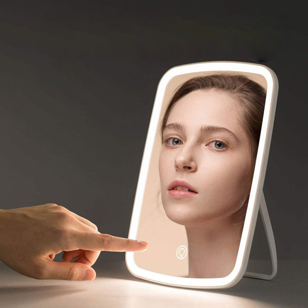 Portable Vanity Mirror Rechargeable Lights 10x Magnifying Makeup Mirror