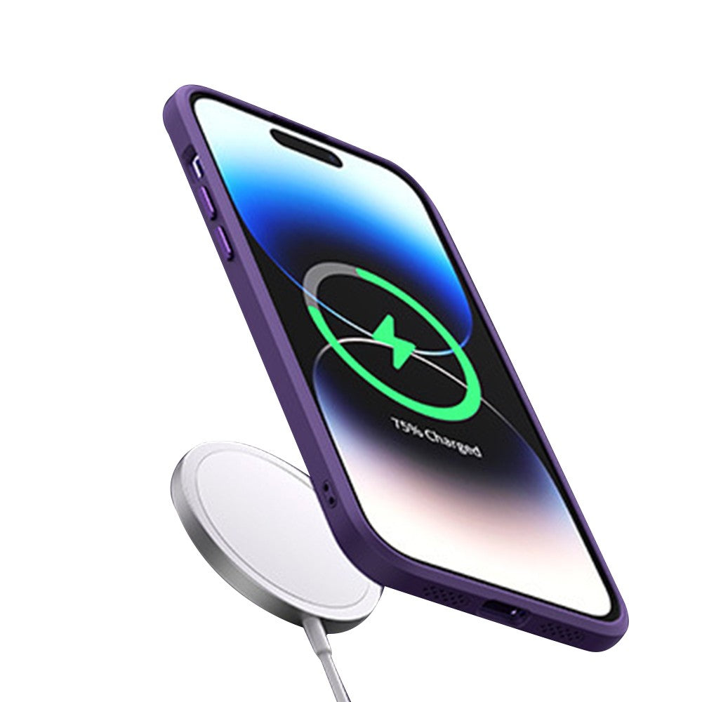For iPhone 14 Promax Magnetic Phone Case Shockproof Cover Purple