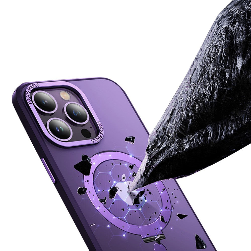 For iPhone 14 Pro Magnetic Phone Case Shockproof Cover Purple