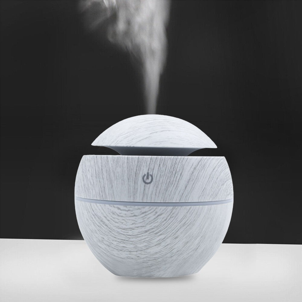 Air Humidifier USB Aromatherapy Diffuser LED Light Essential Oil Humidifier White