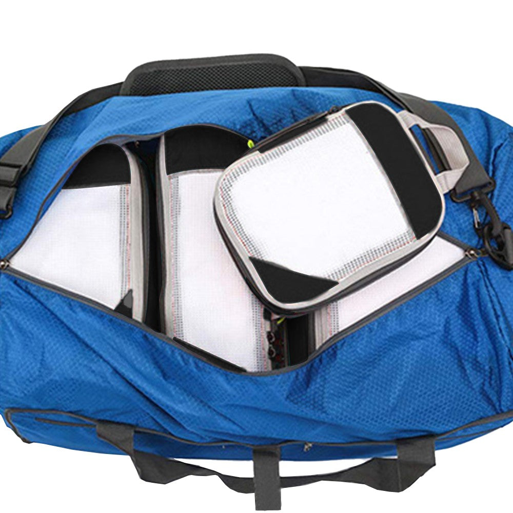 Set of 6Pcs Travel Storage Bags Clothes Organizer Pouch with Shoes Bag Black