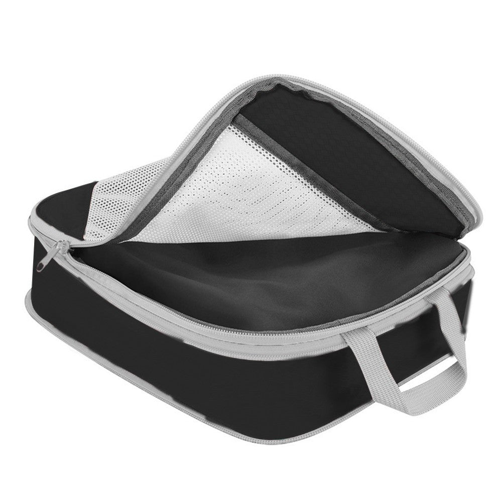 Set of 6Pcs Travel Storage Bags Clothes Organizer Pouch with Shoes Bag Black