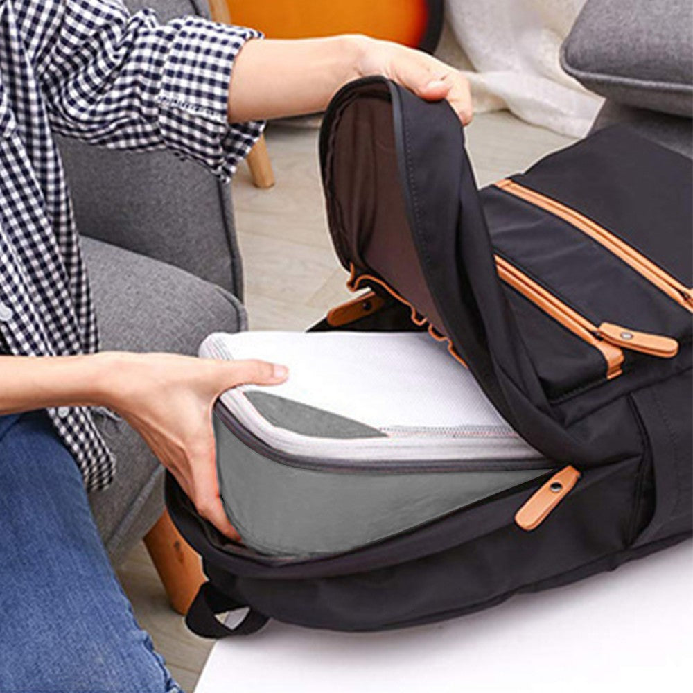 Set of 6Pcs Travel Storage Bags Clothes Organizer Pouch with Shoes Bag Grey
