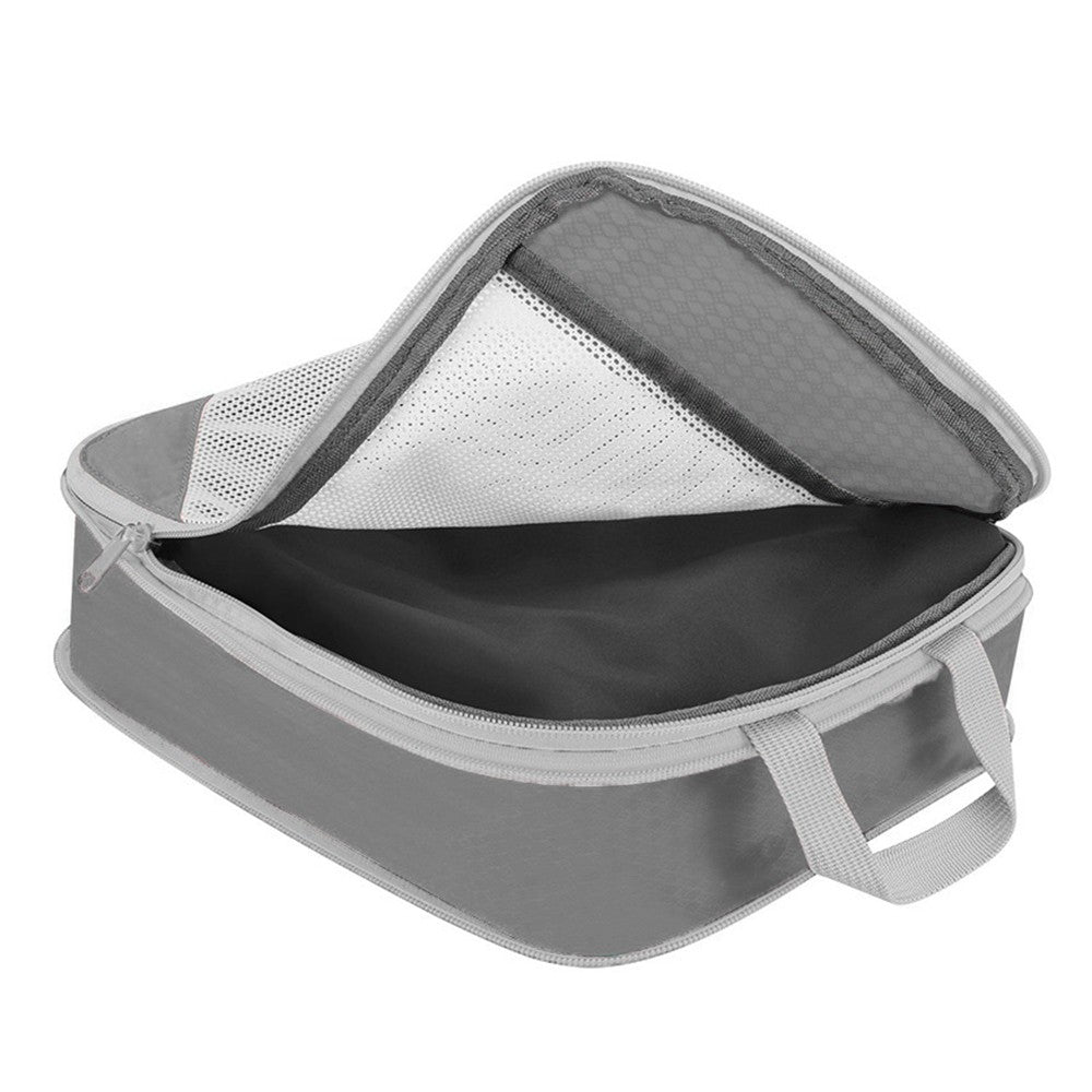 Set of 6Pcs Travel Storage Bags Clothes Organizer Pouch with Shoes Bag Grey