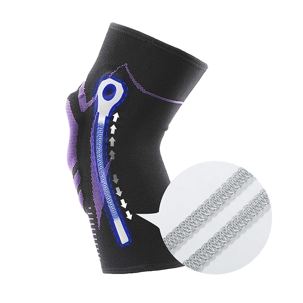 Pair of Compression Knee Brace Sports Knee Support Sleeve Knee Pad Purple L