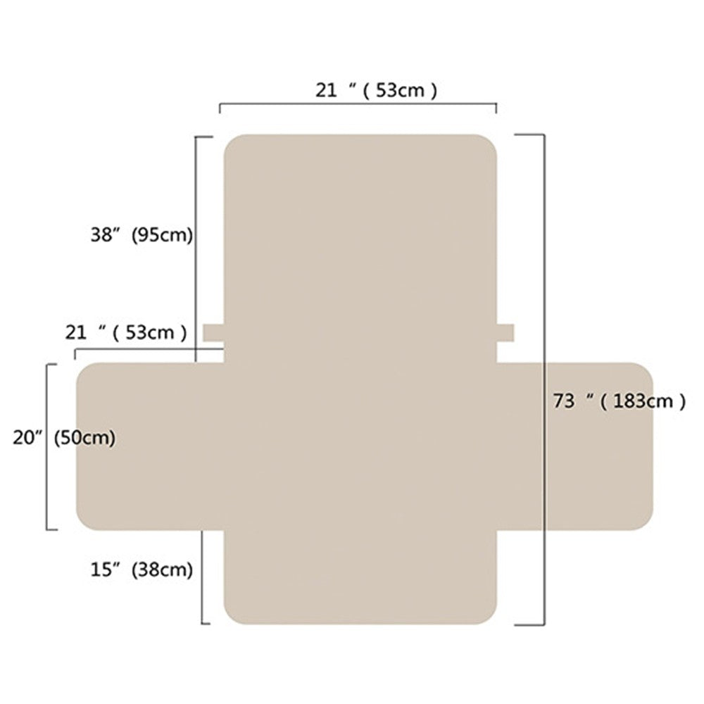 For 1-seater Couch Recliner Cover Sofa Slipcover Pet Sofa Mat Beige
