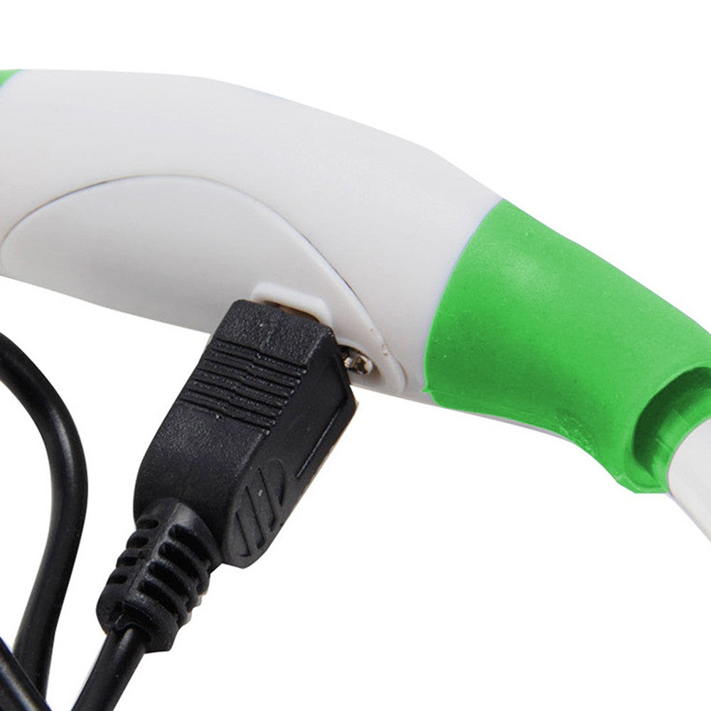 50cm Light-Up Pet Dog Collars Flashing Dog Collar USB Rechargeable Adjustable Pet Collar Green Light