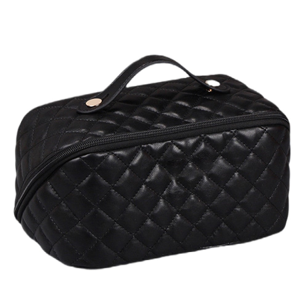 PU Leather Makeup Bags Travel Cosmetic Bag Skincare Bags Toiletry Bag Black