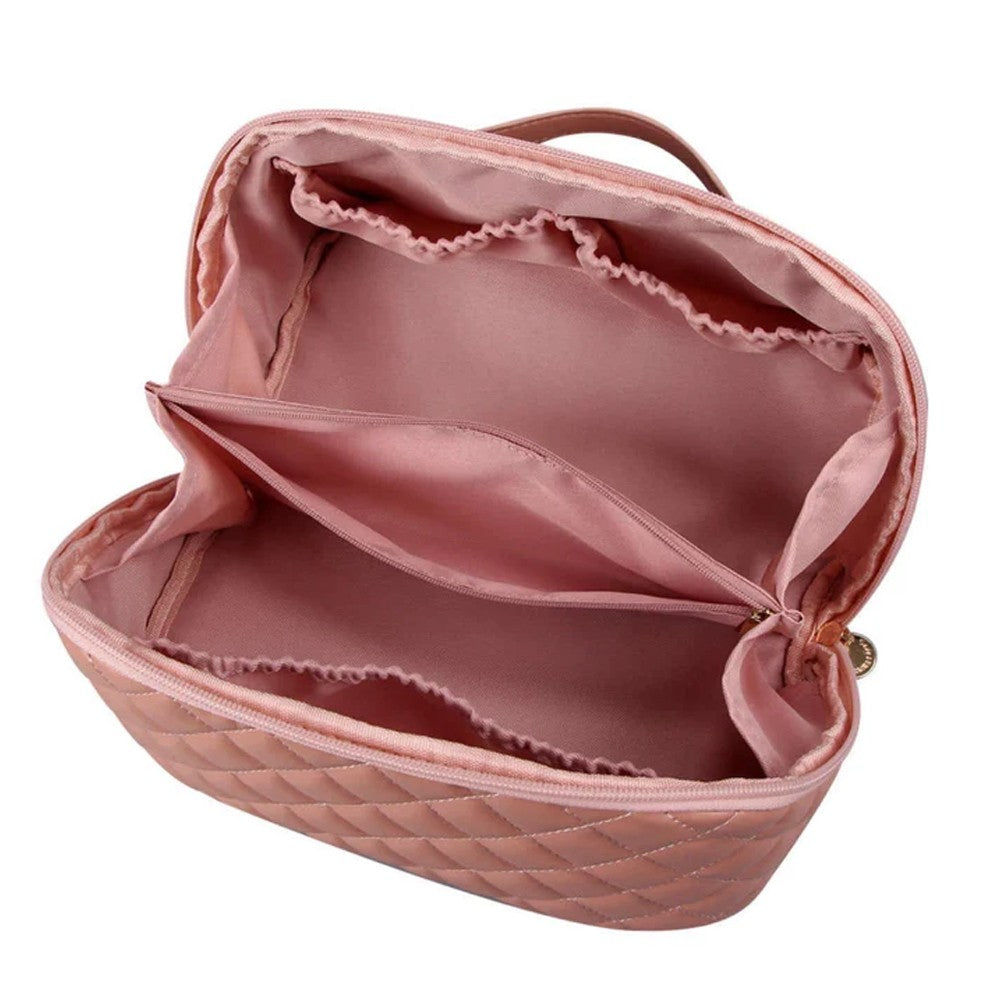 PU Leather Makeup Bags Travel Cosmetic Bag Skincare Bags Toiletry Bag Pink