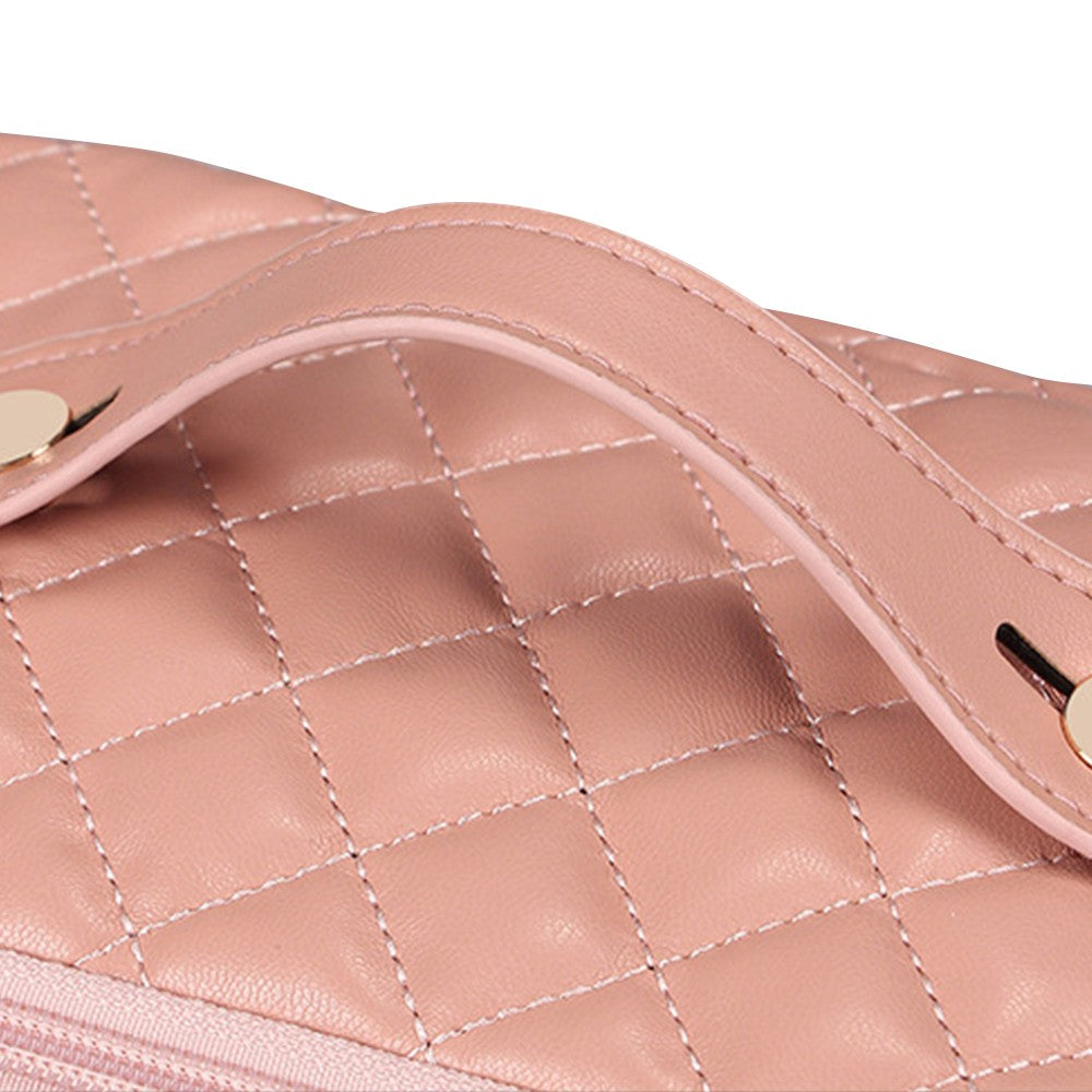 PU Leather Makeup Bags Travel Cosmetic Bag Skincare Bags Toiletry Bag Pink