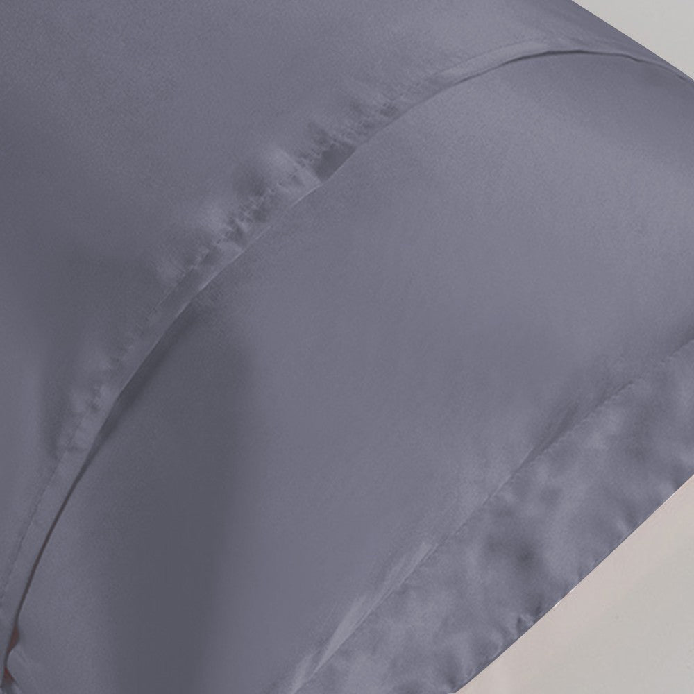 48x150cm Silver Grey Satin Long Pillowcase Soft Faux Silk Pillow Cover Double Body Pillow Case