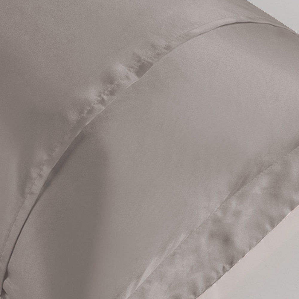 48x150cm Light Brown Satin Long Pillowcase Soft Faux Silk Pillow Cover Double Body Pillow Case