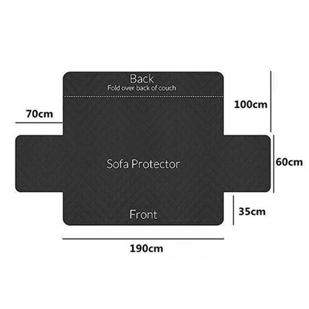 For 3-Seater T-shaped Recliner Couch Cover Recliner Cushion Slipcover Grey