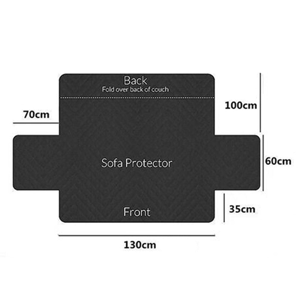 For 2-Seater T-shaped Recliner Couch Cover Recliner Cushion Slipcover Beige