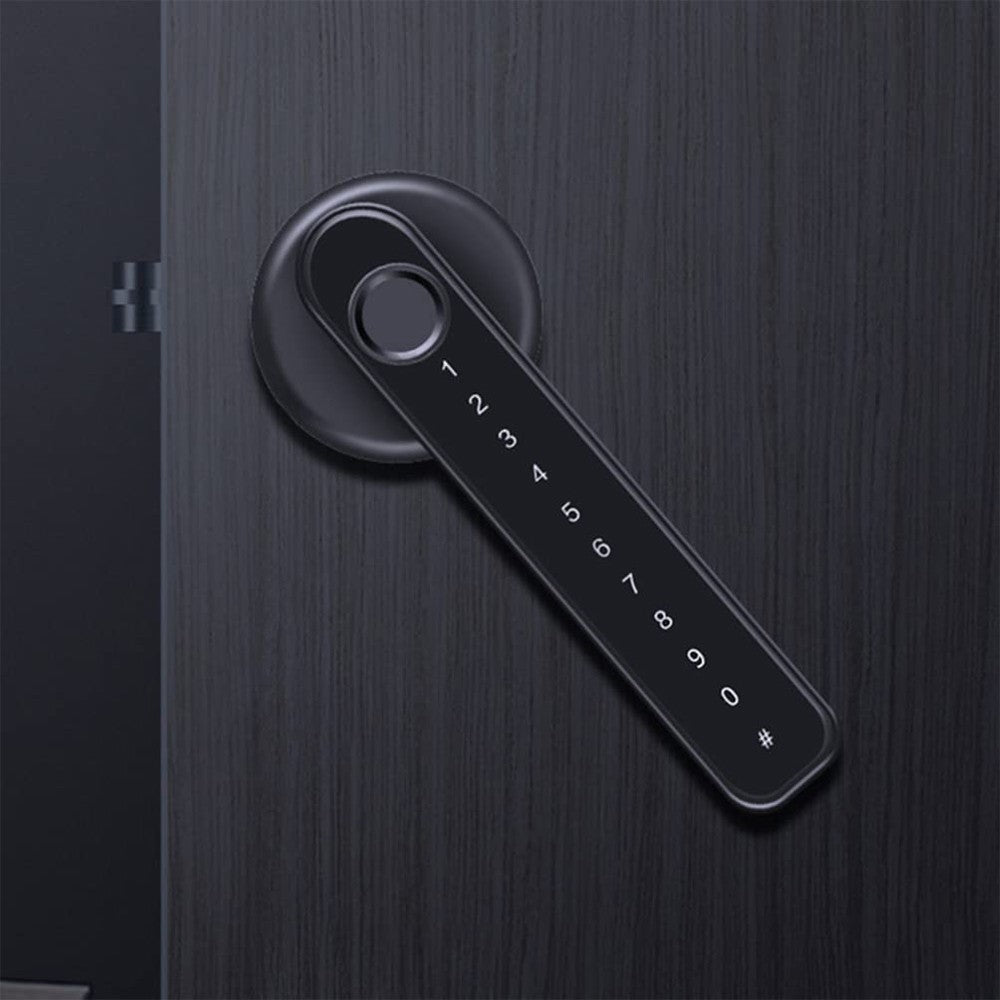 Black Smart Fingerprint Door Lock Set Electronic Handle Door Lock Digital Password Door Lock
